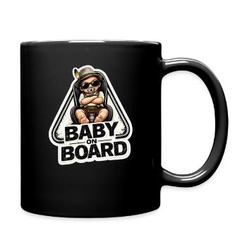 Baby on Board Sticker  - Tasse einfarbig - Schwarz - Rechts