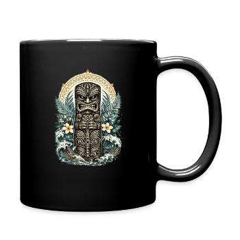Tiki-Beschützer – Geist des Pazifiks - Tasse einfarbig - Schwarz - Rechts