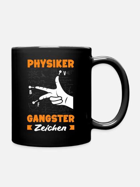 Physiker Gangster Zeichen - Tasse einfarbig - Schwarz