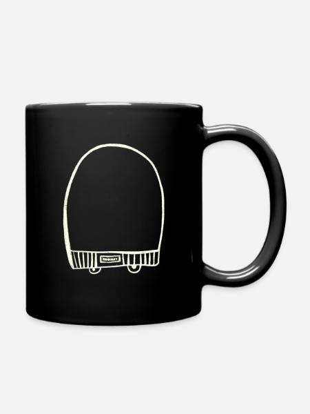 White cap - Full Colour Mug - black