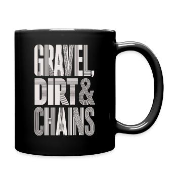 Chemise cadeau de vélo de gravier - Mug uni - noir - Droite