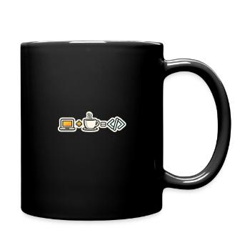 Developer Café Code Minimalist Design - Full Colour Mug - black - Right