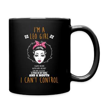 Signe du zodiaque Lion - Mug uni - noir - Droite