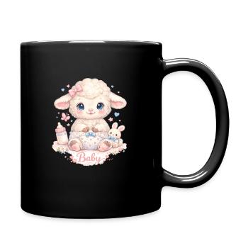 Baby sheep - Full Colour Mug - black - Right