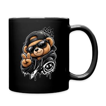 Graffiti Panda King Pullover Hoodie - Full Colour Mug - black - Right