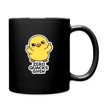 Chick With Attitude Zero Quacks - Full Colour Mug - black - Right
