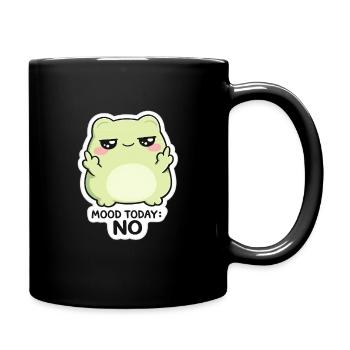 Humeur aujourd’hui : Non – Créature Kawaii Verte - Mug uni - noir - Droite