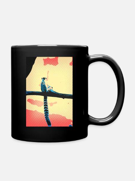 Poster Katta Lemur - Tasse einfarbig - Schwarz
