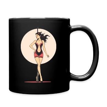 Sexy Pole Dance Silhouette – Erotische Kunst - Tasse einfarbig - Schwarz - Rechts