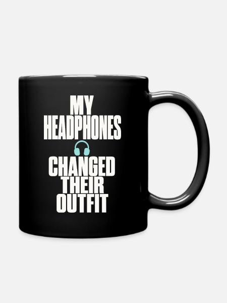 Kopfhörer – Changed Their Outfit - Tasse einfarbig - Schwarz