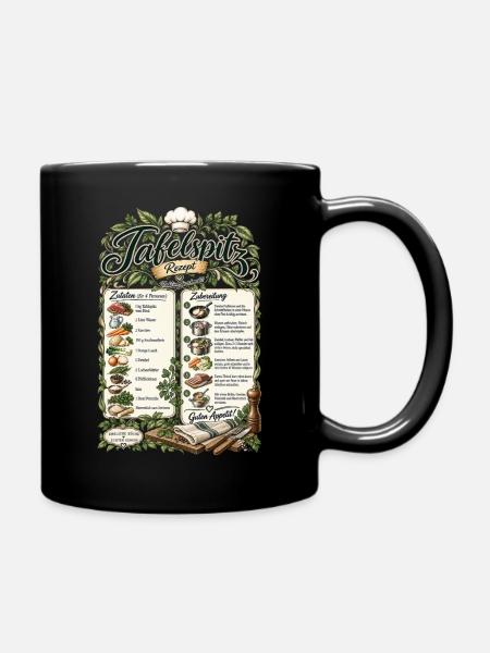 Tafelspitz Rezept – Tradition die schmeckt - Tasse einfarbig - Schwarz