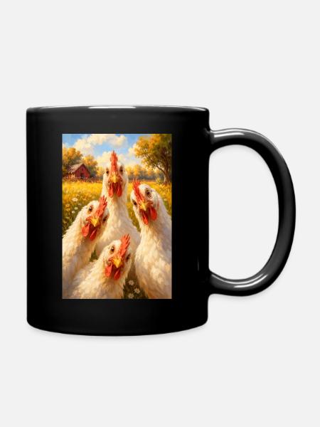 Sunlit Hen Quartett - Tasse einfarbig - Schwarz