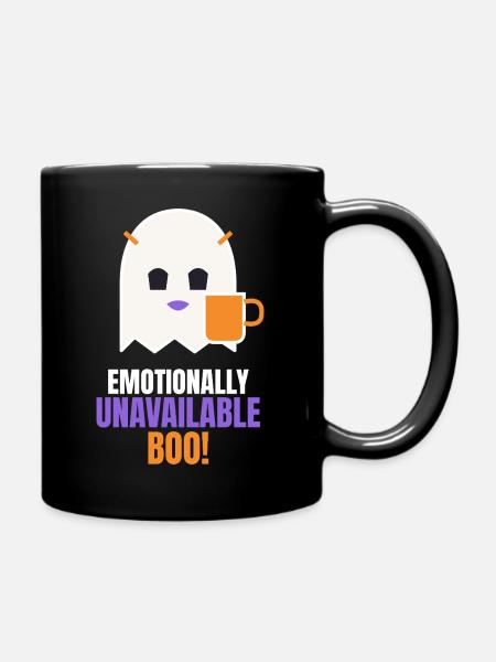 Emotional nicht verfügbarer Boo Ghost - Tasse einfarbig - Schwarz