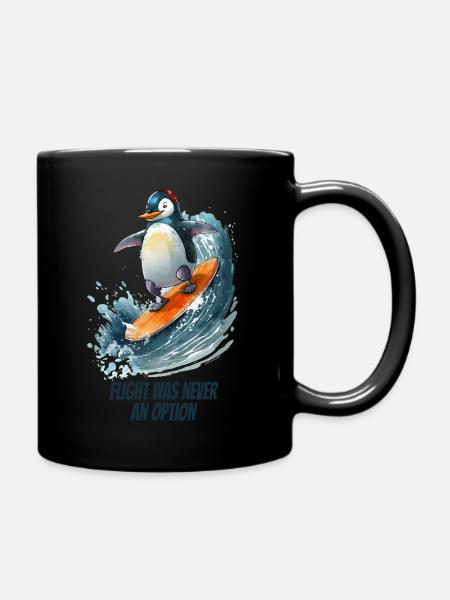 Flight Was Never an Option- Pinguin - Tasse einfarbig - Schwarz