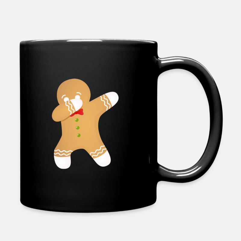 Dabbing Lebkuchenmann Weihnachten Keks - Tasse einfarbig - Schwarz