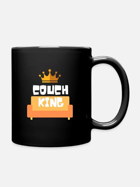 Couch King Relax Geschenk - Tasse einfarbig - Schwarz