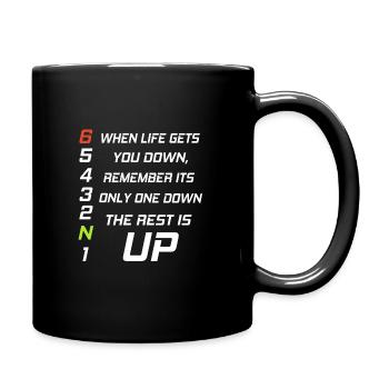 Motorcycle - when life gets you down remember - Full Colour Mug - black - Right