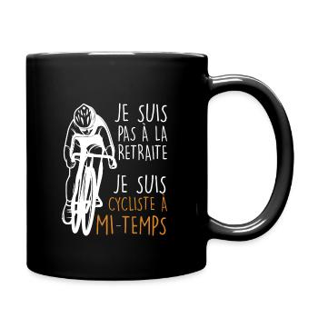 Vélo retraité - Mug uni - noir - Droite