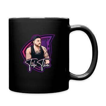 TobiThai Logo - Tasse einfarbig - Schwarz - Rechts