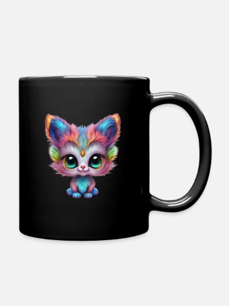 cute mystical creature - Tasse einfarbig - Schwarz