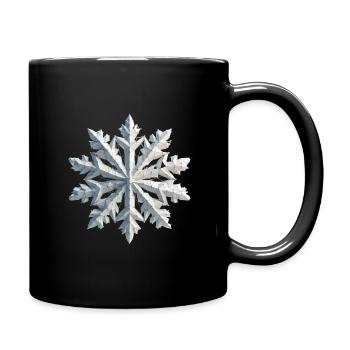 Polygone de flocon de neige (ancien) - Mug uni - noir - Droite