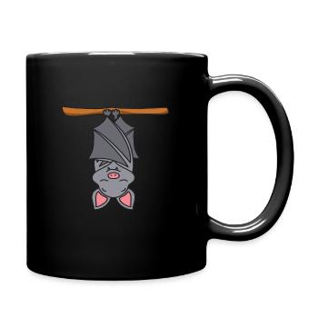 Fledermaus - Tasse einfarbig - Schwarz - Rechts