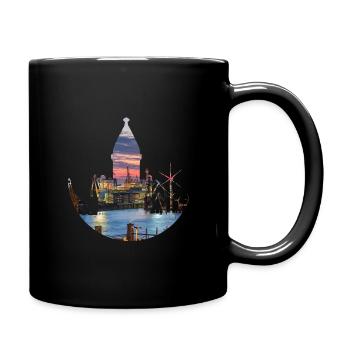 Hamburg - Full Colour Mug - black - Right
