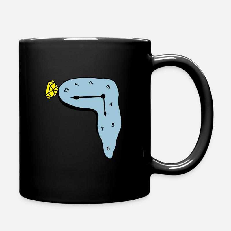 uhr - Tasse einfarbig - Schwarz