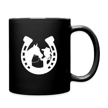 Cheval cheval équestre cheval équestre équitation dressing - Mug uni - noir - Droite