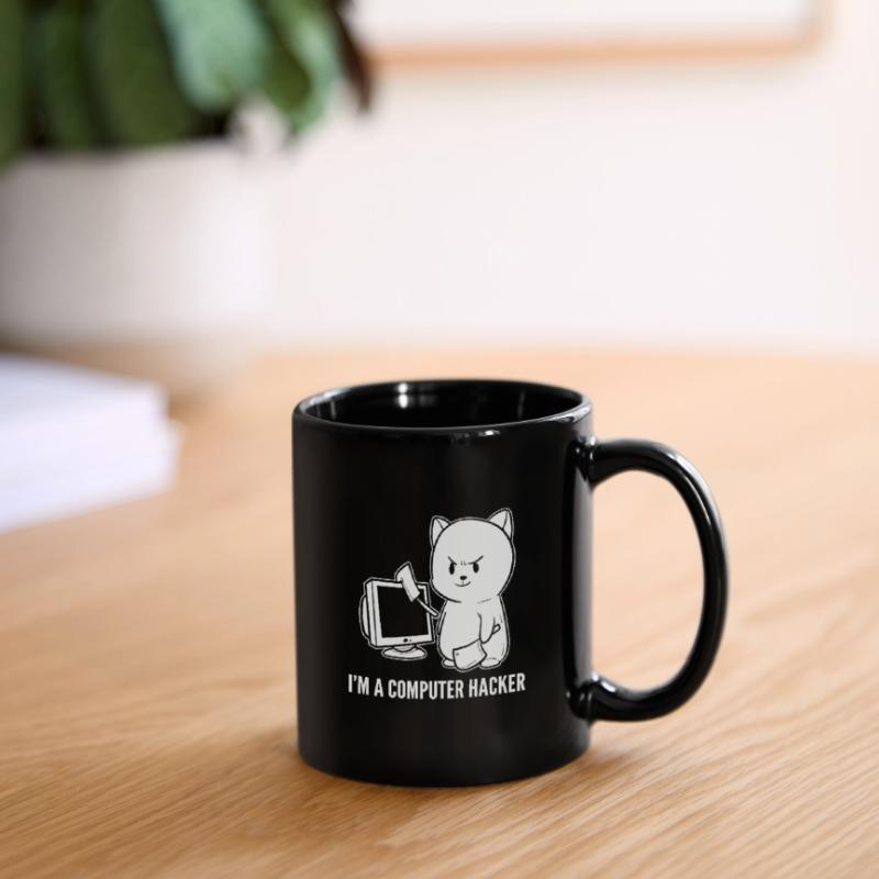 Computer-Hacker Lustiger Computer-Geek. Geschenk Tasse einfarbig