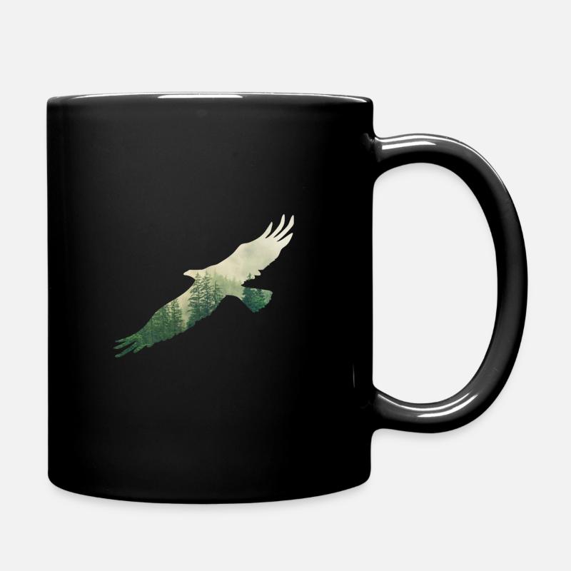 Adler in der Luft Natur Liebhaber - Tasse einfarbig - Schwarz