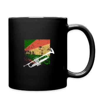 Trompete - Tasse einfarbig - Schwarz - Rechts
