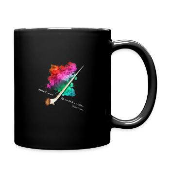 Alphorn - Tasse einfarbig - Schwarz - Rechts