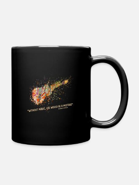 gitarre gitarrist Geschenk - Tasse einfarbig - Schwarz