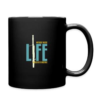 Bassoon fagott instrument geschenk - Tasse einfarbig - Schwarz - Rechts