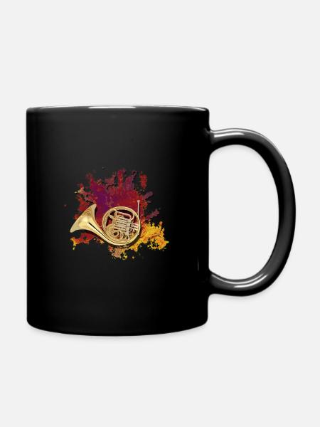 Waldhorn - Tasse einfarbig - Schwarz