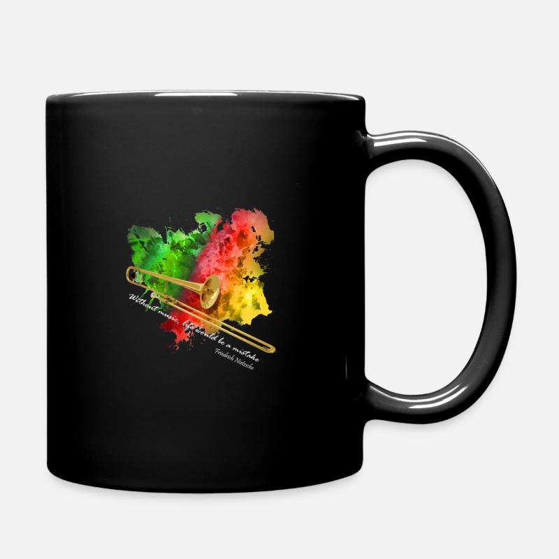 trombone - Full Colour Mug - black