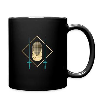 Fechten - Tasse einfarbig - Schwarz - Rechts