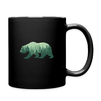 Ours nature - Mug uni - noir - Droite