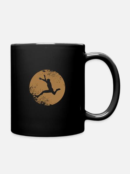 weitsprung freerunning parkour - Tasse einfarbig - Schwarz