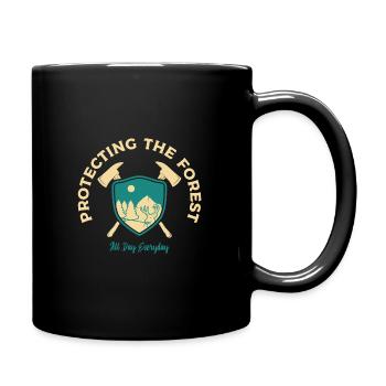 park ranger Förster - Tasse einfarbig - Schwarz - Rechts