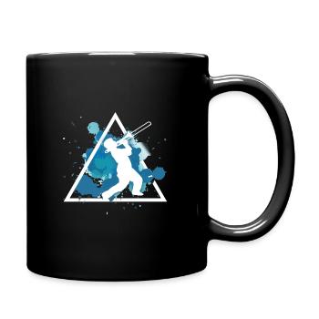posaune - Tasse einfarbig - Schwarz - Rechts
