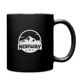 Norwegen - Tasse einfarbig - Schwarz - Rechts