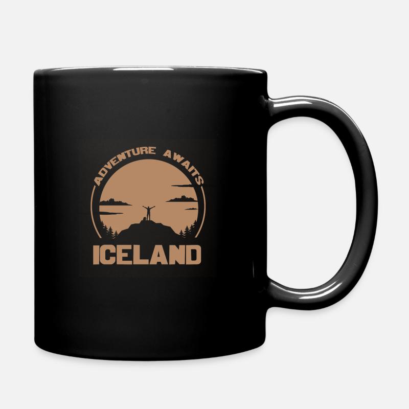 island - Tasse einfarbig - Schwarz