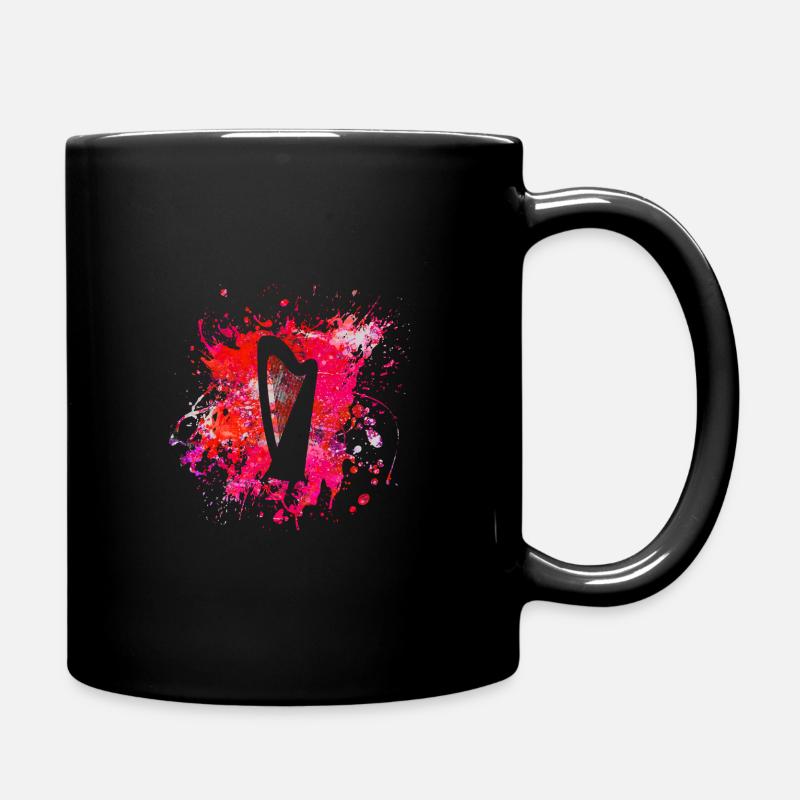 Harfe - Tasse einfarbig - Schwarz