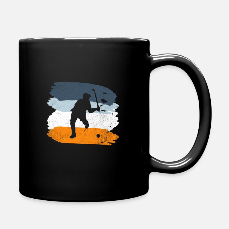 hockey feldhockey geschenk retro - Tasse einfarbig - Schwarz