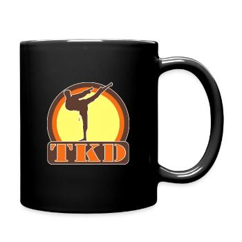 Teakwondo TKD Combattant - Vintage Retro Style - Mug uni - noir - Droite