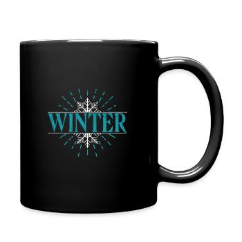 Winter - Tasse einfarbig - Schwarz - Rechts