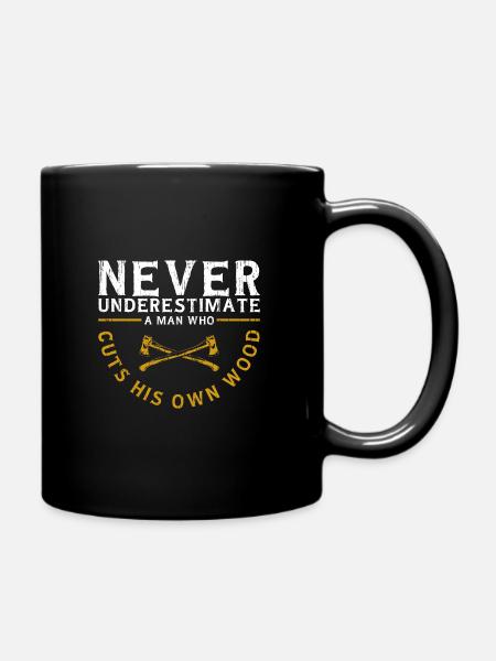Bûcheron bois coupe - Mug uni - noir