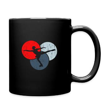 Ice skating colorful shirt - Full Colour Mug - black - Right